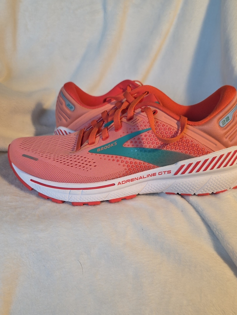 Brooks Coral and Teal Adrenaline GTS Women's Running Shoes